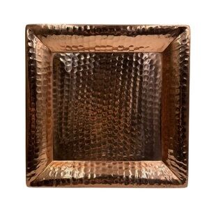 CRATE & BARREL Square Hammered Copper Tray